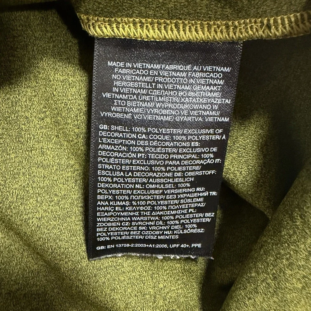The North Face Pullover Mens Sz XL Olive Green 1/4 Zip Lightweight Shirt UPF 40+